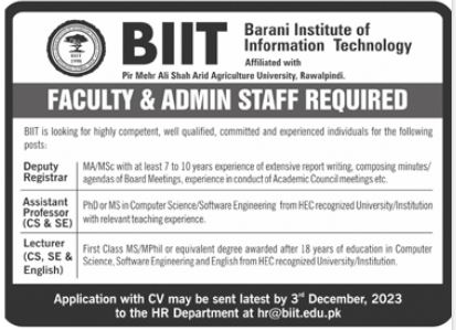 Barani Institute Of Information Technology Jobs 2024