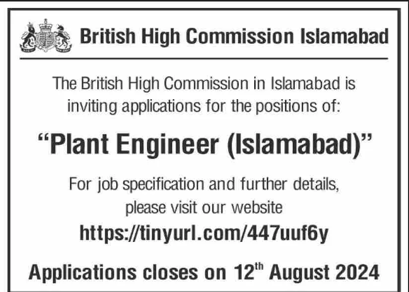 UK Embassy Islamabad jobs 2024