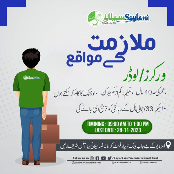 Saylani Welfare Jobs 2024