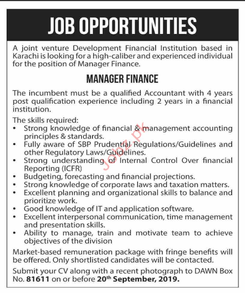 Finance Jobs In Karachi 2024