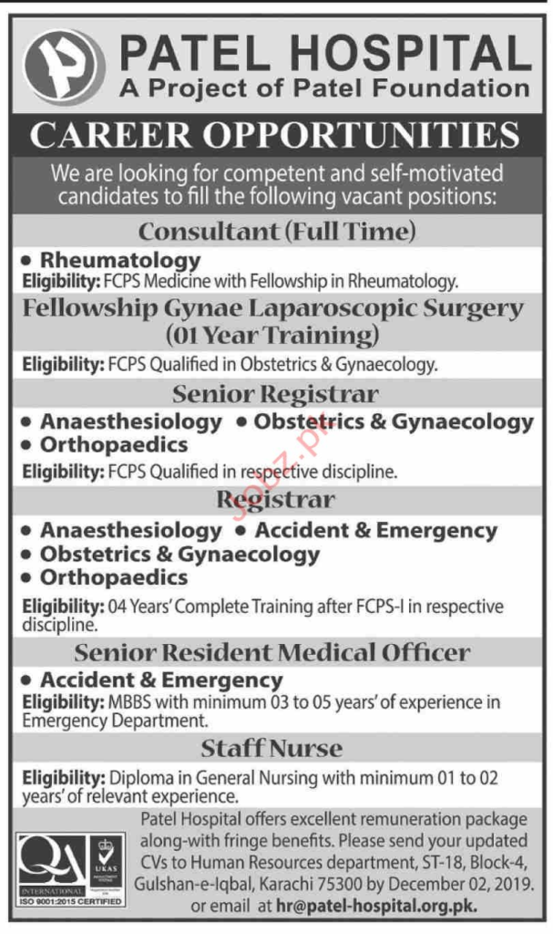 Physiotherapy Jobs In Karachi 2024