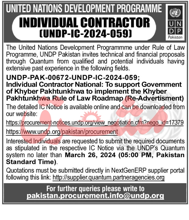 United Nations Jobs In Pakistan 2024