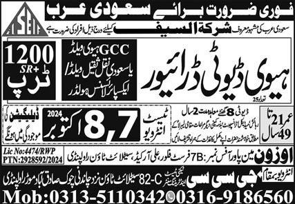 Jobs In Saudi Arabia For Pakistani 